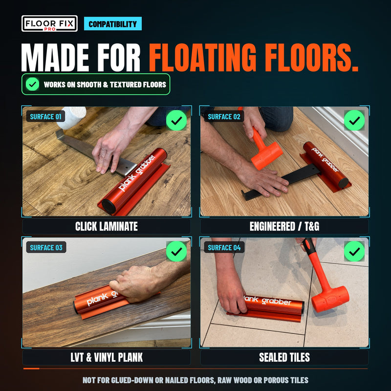 Carica immagine in Galleria Viewer, Plank Grabber™ – Attrezzo per chiudere le fessure del pavimento, con ventosa di ricambio
