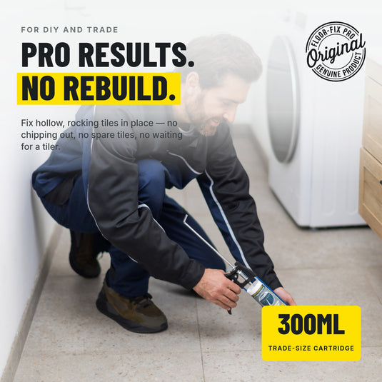 Fixing loose floor tiles with Injectafix Pro 300ml: pro results with no rebuild