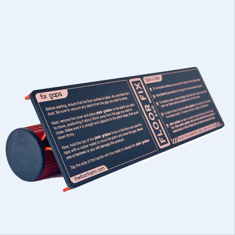 Carica immagine in Galleria Viewer, Floor Fix Pro Plank Grabber Plank Grabber is a tool for fixing gaps in floating floors. It features a &quot;Magic Grip Strip&quot; that sticks to the plank you want to move using nano-suction and without leaving any sticky residue. Plank Grabber can be used to fix
