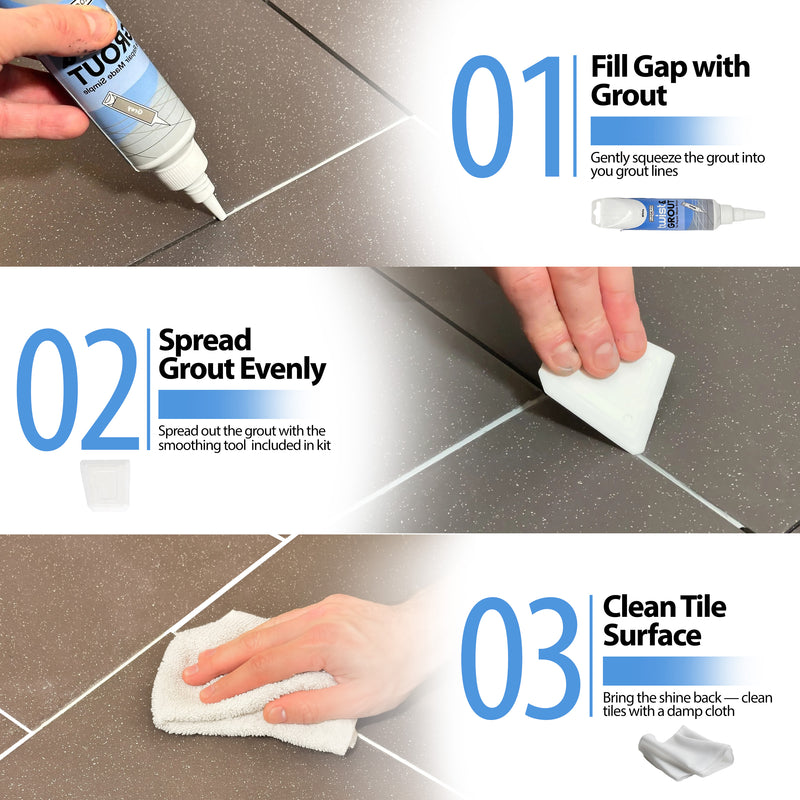 Carica immagine in Galleria Viewer, Twist &amp; Grout - Tile Grout Revive And Restore Kit - Floor Fix Pro Loose Tile &amp; Hollow Floor Adhesive
