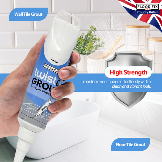 Twist & Grout - Tile Grout Revive And Restore Kit - Floor Fix Pro Loose Tile & Hollow Floor Adhesive